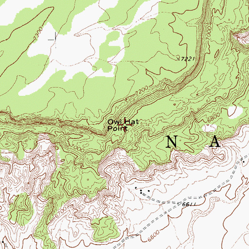 Topographic Map of Owl Hat Point, AZ