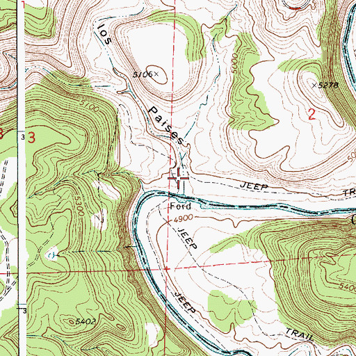 Topographic Map of Caon los Paises, NM