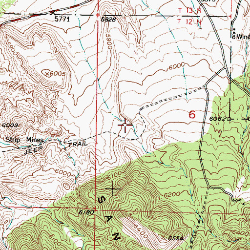 Topographic Map of Caon Agua Sarca, NM