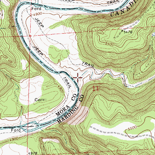 Topographic Map of Caon Alamita, NM