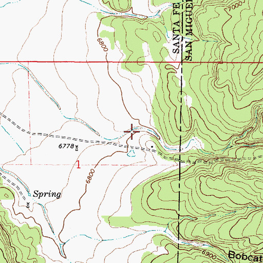 Topographic Map of Caon Cedro, NM