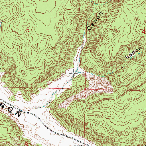 Topographic Map of Caon Cedro, NM