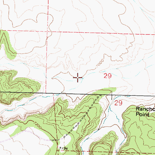 Topographic Map of Caon Chamiso, NM