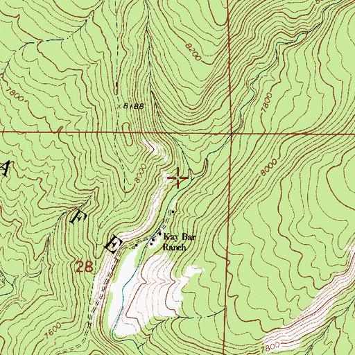 Topographic Map of Caon Cola y Largo, NM