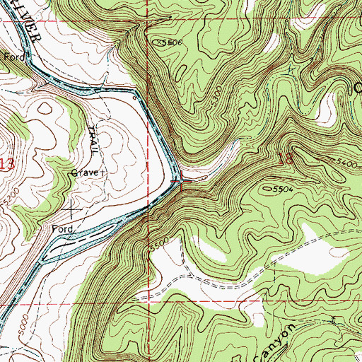 Topographic Map of Caon Emplazado, NM