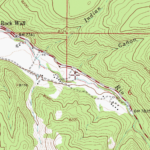 Topographic Map of Caon Hondo, NM