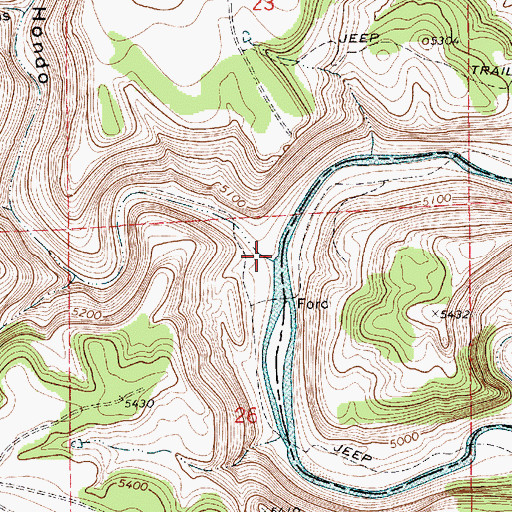 Topographic Map of Caon Hondo, NM