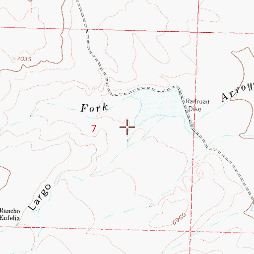 Topographic Map of Caon Largo, NM