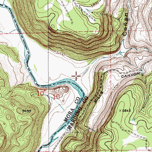 Topographic Map of Caon Mestenito, NM