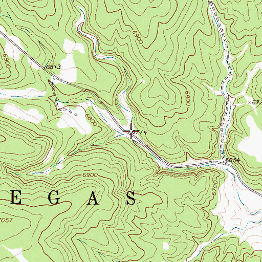 Topographic Map of Caon Piedra Lumbre, NM