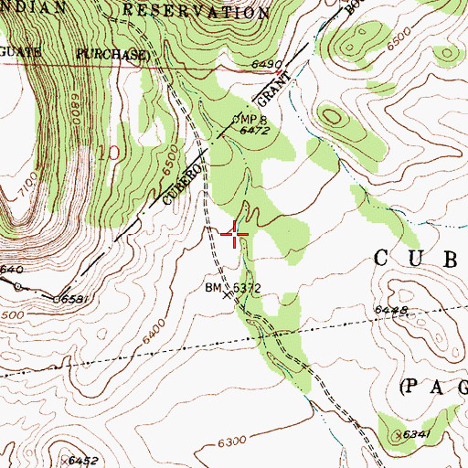 Topographic Map of Caon Seco, NM