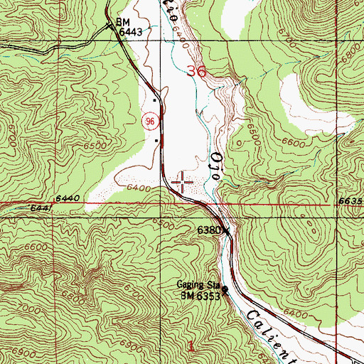 Topographic Map of Caoncito de la Madera, NM