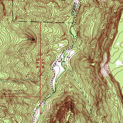 Topographic Map of Caoncito Seco, NM