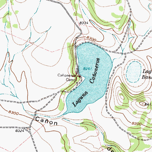 Topographic Map of Caoneros Camp, NM