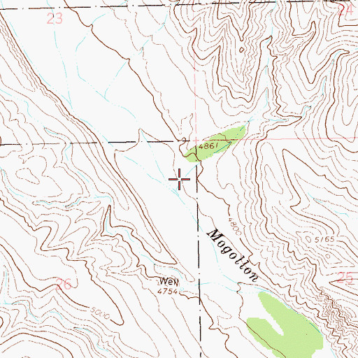 Topographic Map of Canteen Canyon, NM
