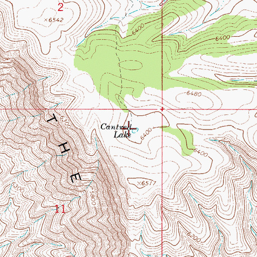 Topographic Map of Cantrell Lake, NM