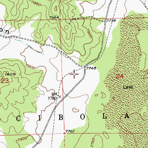 Topographic Map of Capulin Canyon, NM