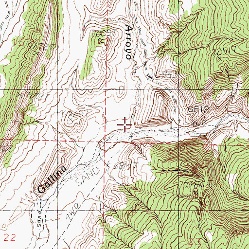 Topographic Map of Chupadero Arroyo, NM