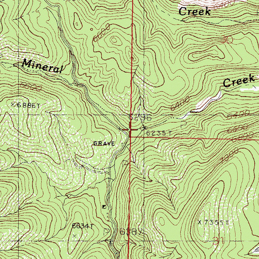 Topographic Map of Carbonate Creek, NM