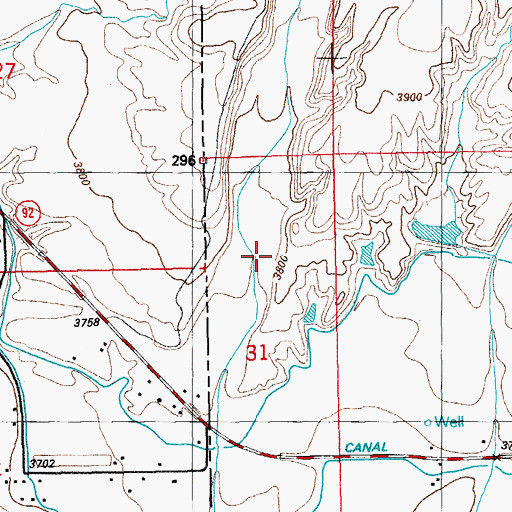 Topographic Map of Carlisle Canyon, NM