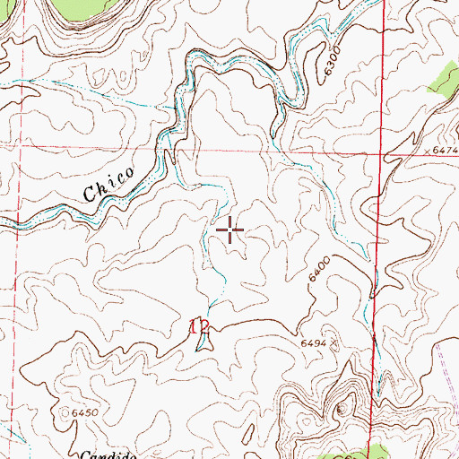 Topographic Map of Carreton Canyon, NM