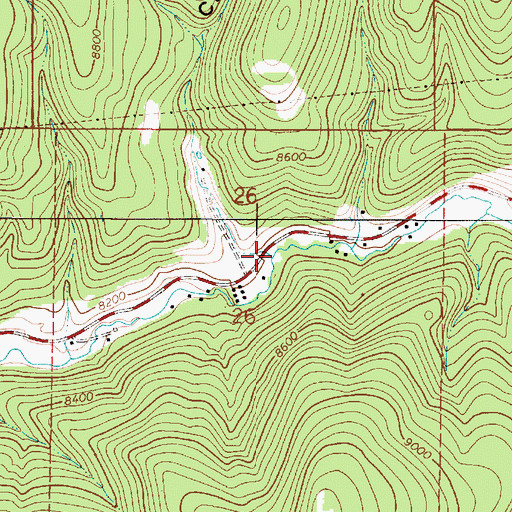 Topographic Map of Casita de Piedra Canyon, NM