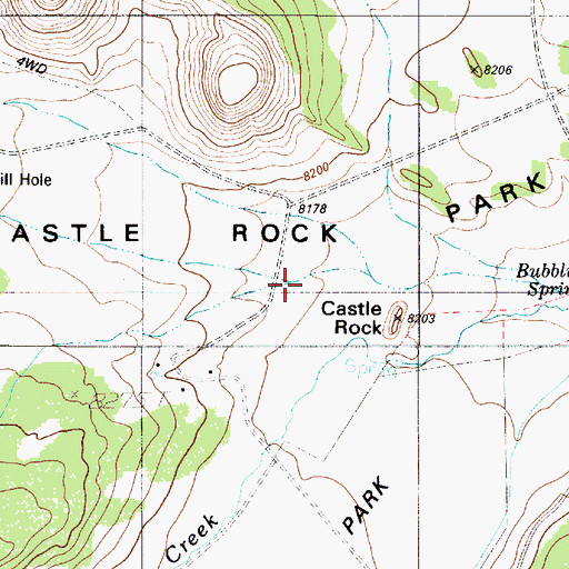 Topographic Map of Castle Rock Park, NM