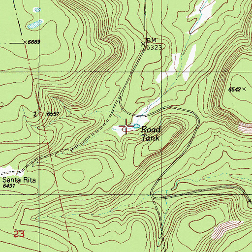 Topographic Map of Cattleguard Tank, NM