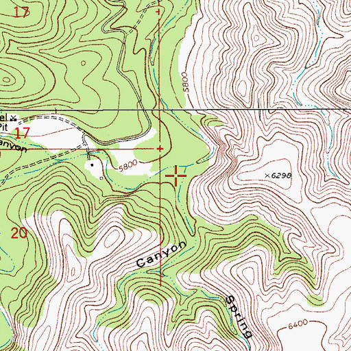 Topographic Map of Cave Canyon, NM