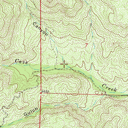 Topographic Map of Cave Canyon, NM