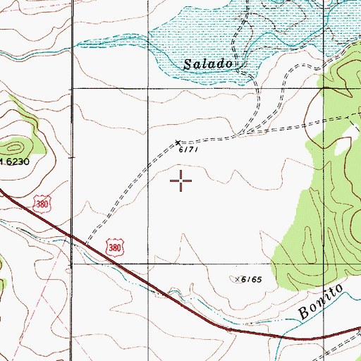Topographic Map of Cave Canyon, NM
