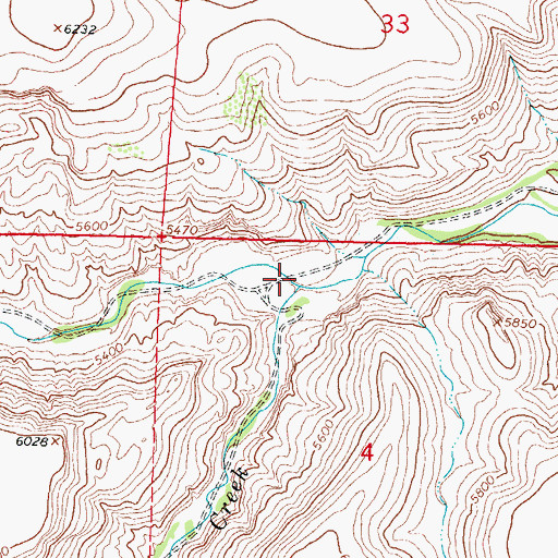 Topographic Map of Cave Creek, NM