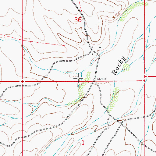 Topographic Map of Cawley Draw, NM