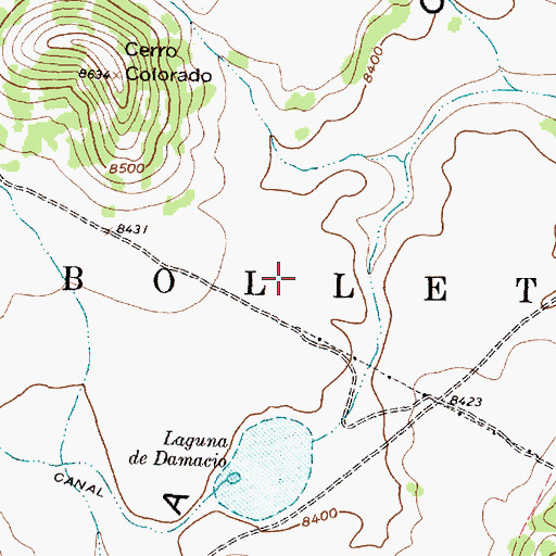 Topographic Map of Cebolleta Grant, NM