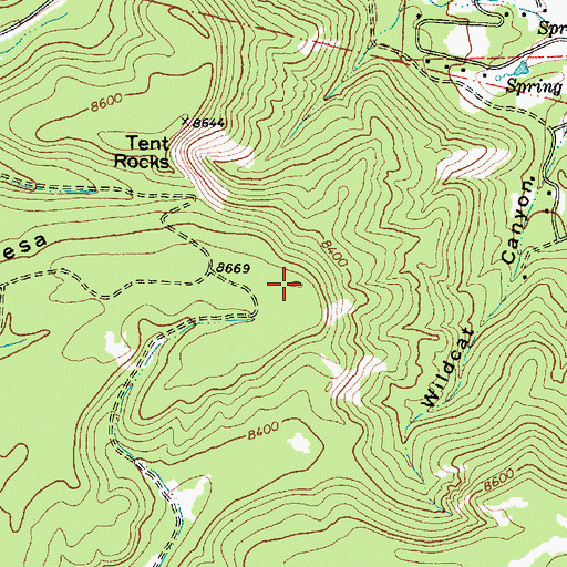 Topographic Map of Cebollita Mesa, NM