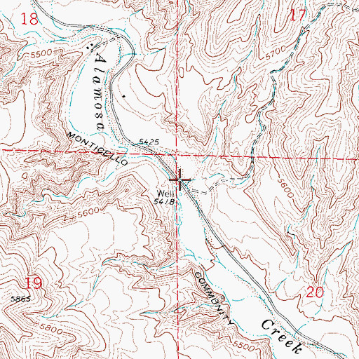 Topographic Map of Cedro Canyon, NM