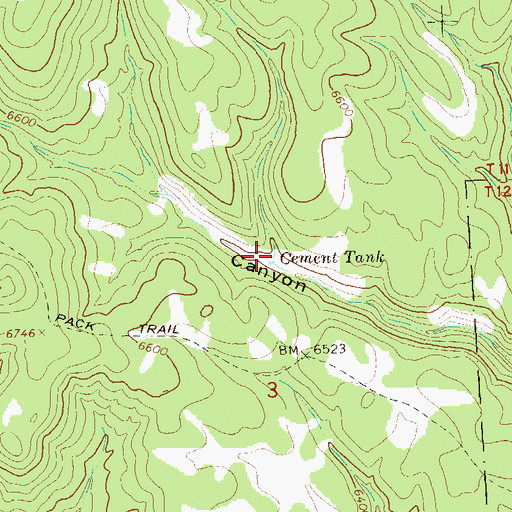 Topographic Map of Cement Tank, NM