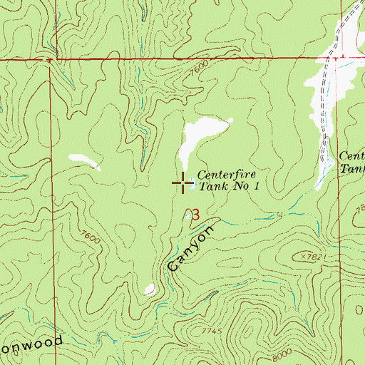 Topographic Map of Centerfire Tank Number 1, NM