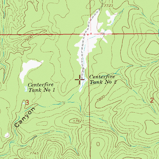 Topographic Map of Centerfire Tank Number 2, NM