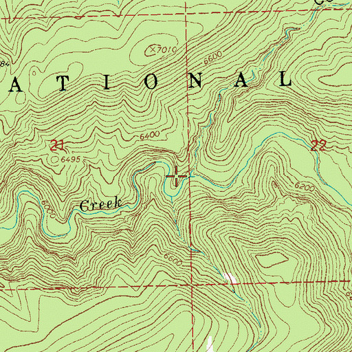 Topographic Map of Cerco Canyon, NM