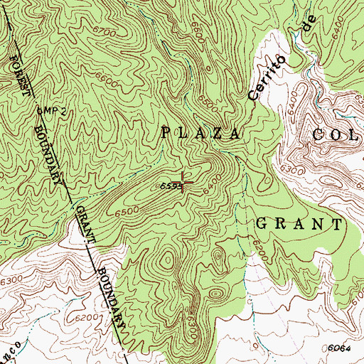 Topographic Map of Cerrito de la Ventana, NM
