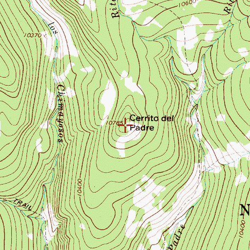 Topographic Map of Cerrito del Padre, NM