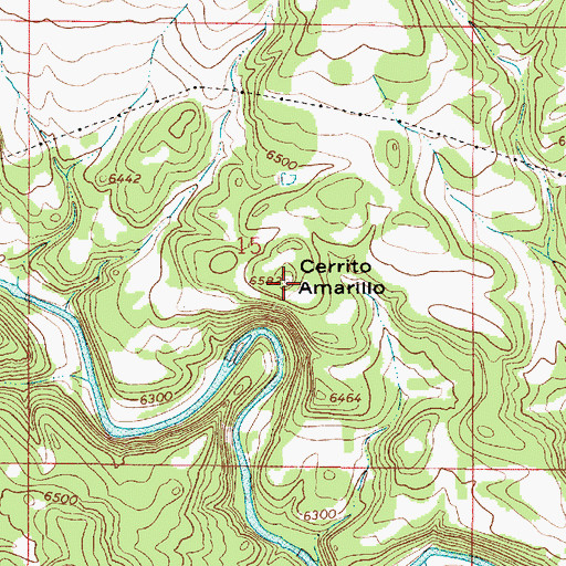 Topographic Map of Cerrito Amarillo, NM