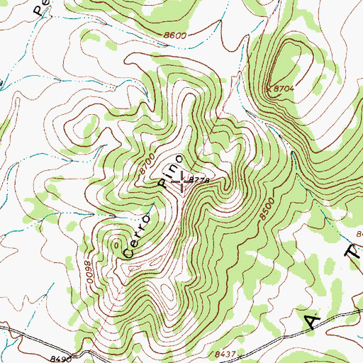Topographic Map of Cerro Pino, NM