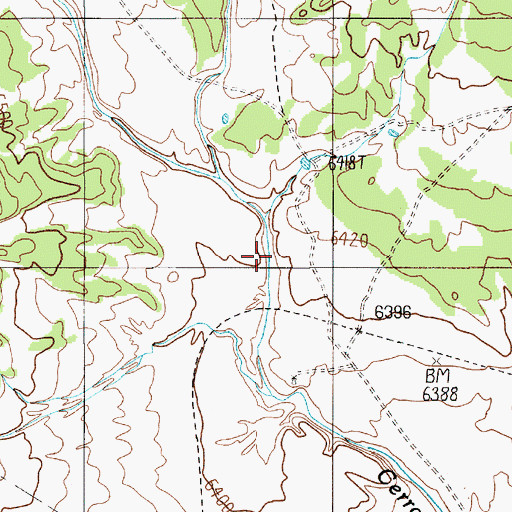 Topographic Map of Cerrososo Canyon, NM