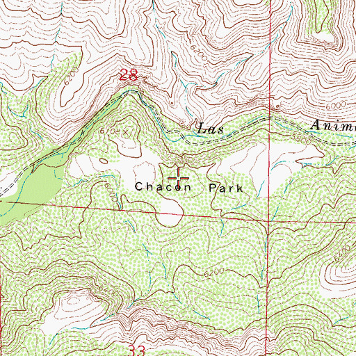 Topographic Map of Chacon Park, NM