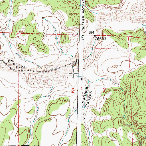 Topographic Map of Chamisa Canyon, NM
