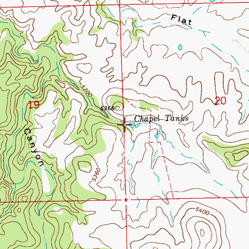 Topographic Map of Chapel Tanks, NM