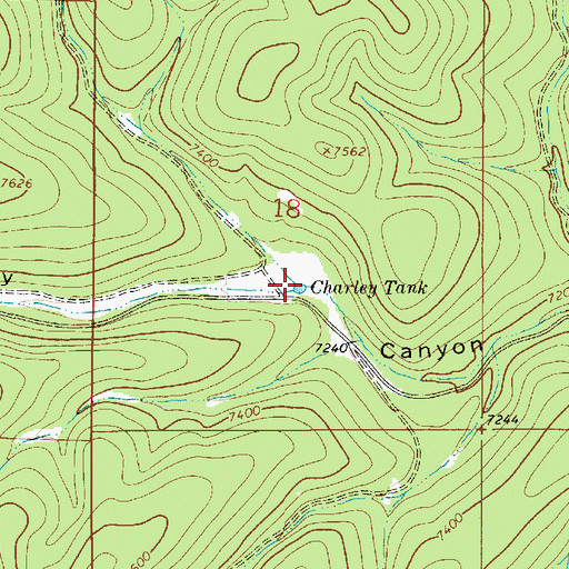 Topographic Map of Charley Tank, NM