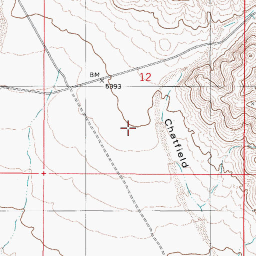 Topographic Map of Chatfield Canyon, NM